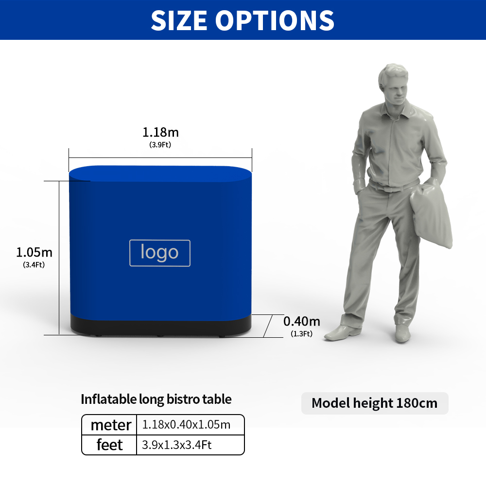 Straight Bistro Table Size