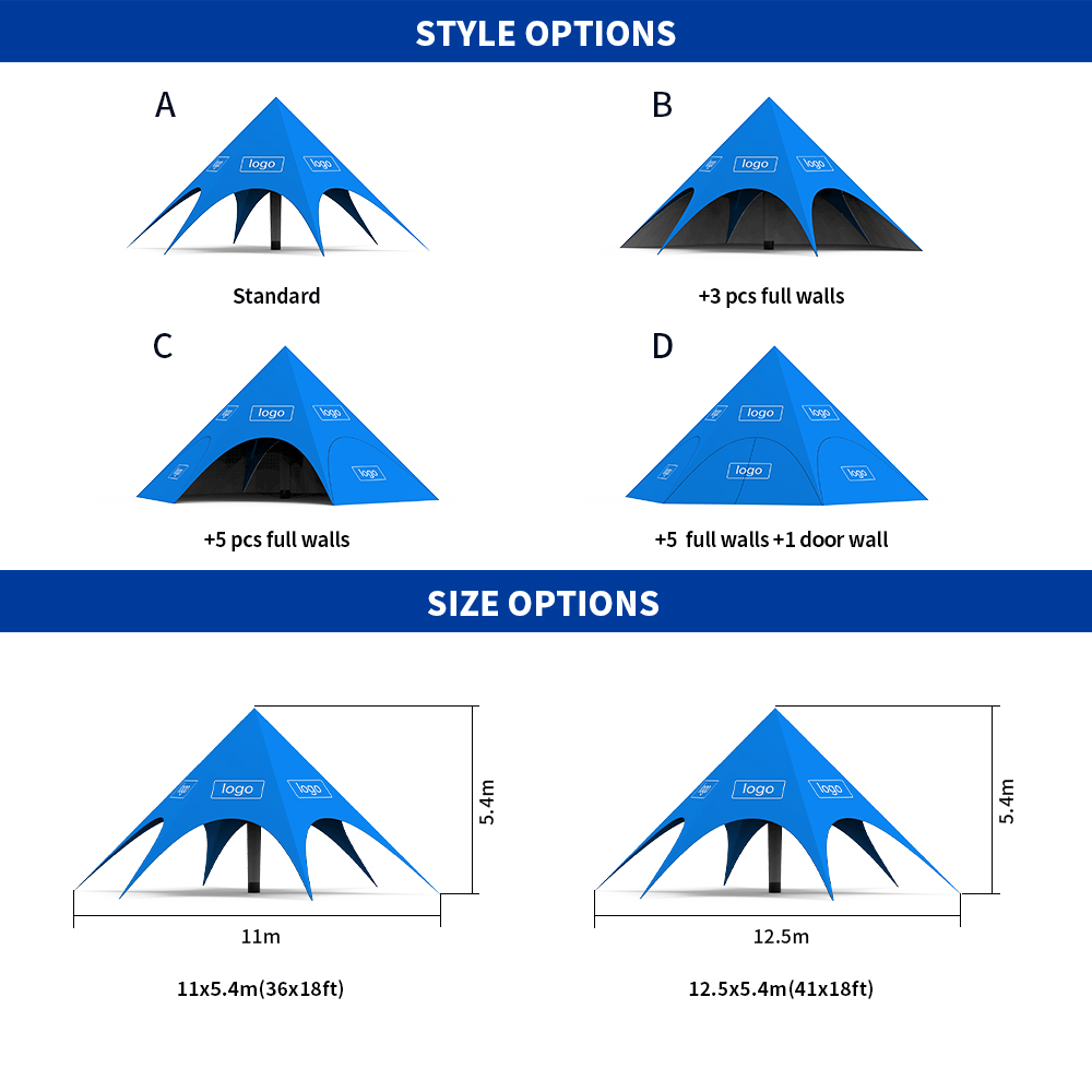 star tent size