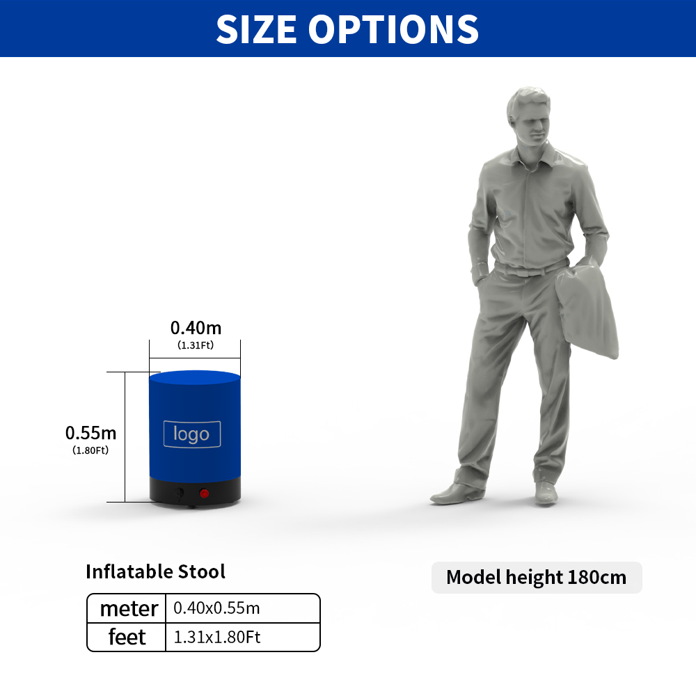 inflatable stool size