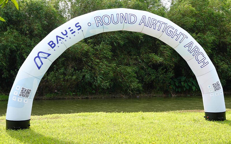 curved inflatable arch